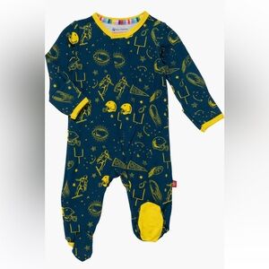 Magnetic Me Game Day Long Sleeve Magnetic Football Footie Pajamas